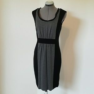 Banana Republic Black Grey Knit Body Dress Small
